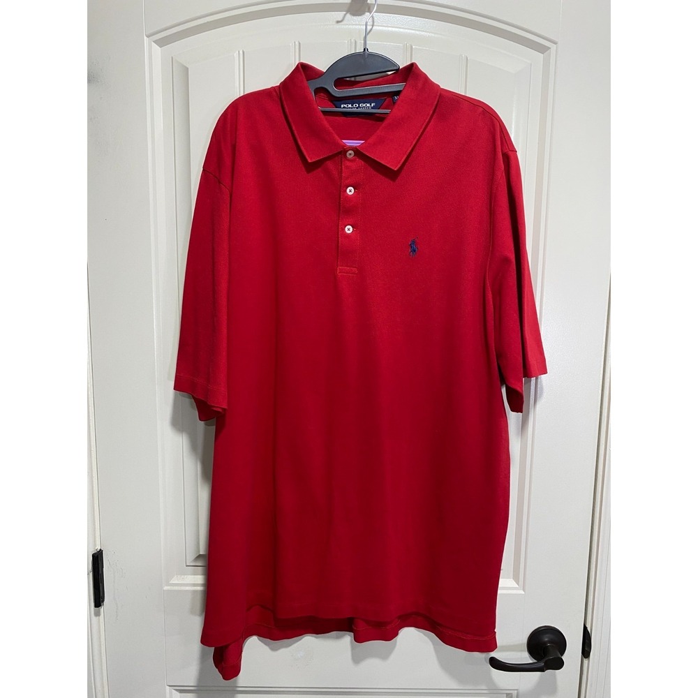 Polo Ralph Lauren Polo Shirt Mens 2XL Pima Cotton Classic Red Short Sleeve